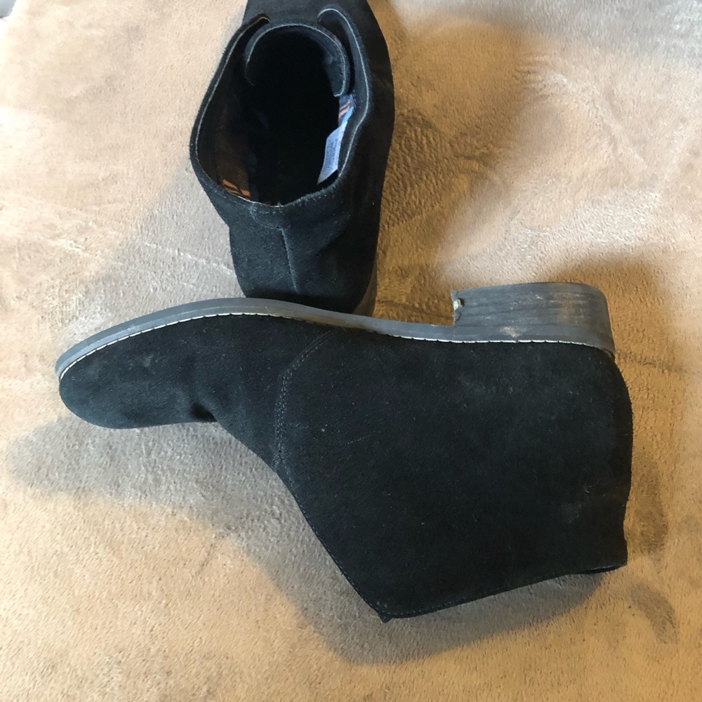 Black Blondo Suede Waterproof Ankle Booties